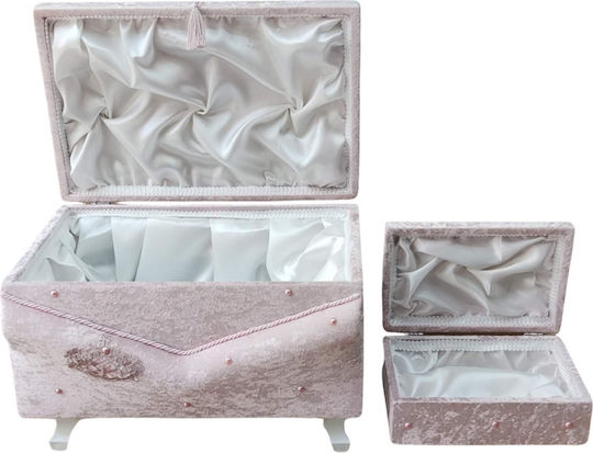Olia Home Velvet Baptism Box 55x35x30cm