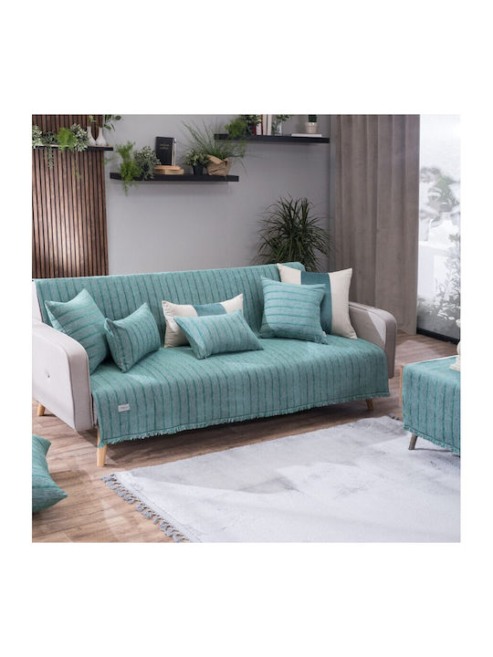 Teoran Teoran Jersey Sesselüberwurf Chenille 180x150cm 16 Mint