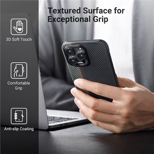 Pitaka Fusion Weaving MagEZ 3 Back Cover Aramid Fiber 0.95mm Overture (iPhone 14 Pro)