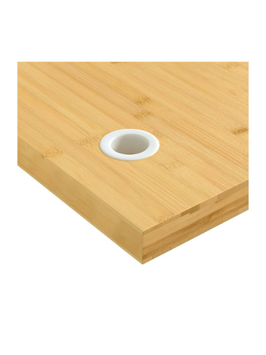 vidaXL Rectangular Office Desk Surface Bamboo 80x40x4cm 352761 1pcs