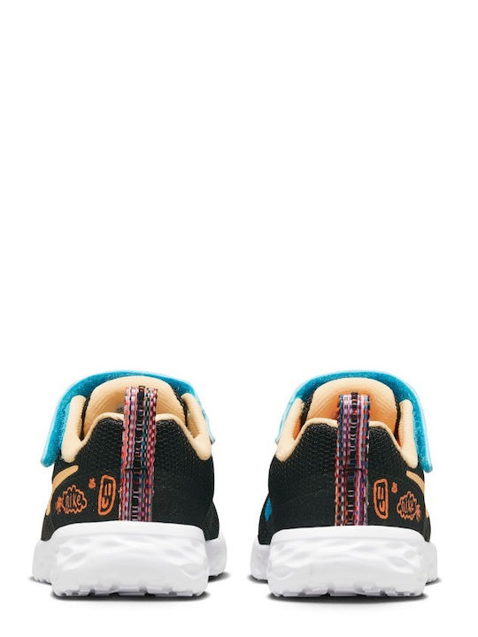 Revolution 6 Lil Tdv Kids Sports Shoes Running with Hoop & Loop Closure Black