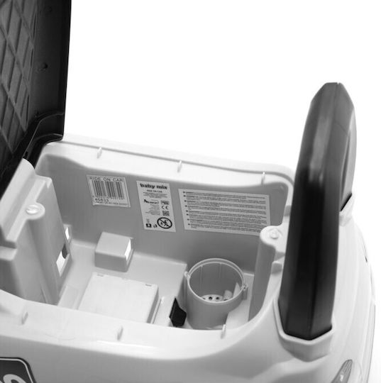 BabyMix Racer Car Ride On for 12+ Months with Sounds White