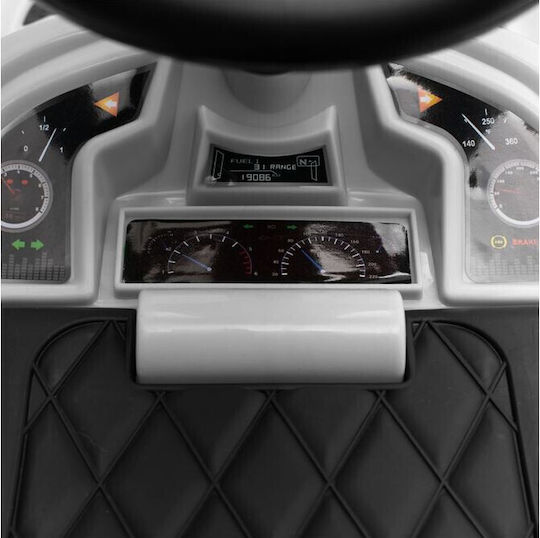BabyMix Racer Car Ride On for 12+ Months with Sounds White