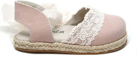 Designer's Cat Βαπτιστικές Δερμάτινες Εσπαντρίγιες Ροζ