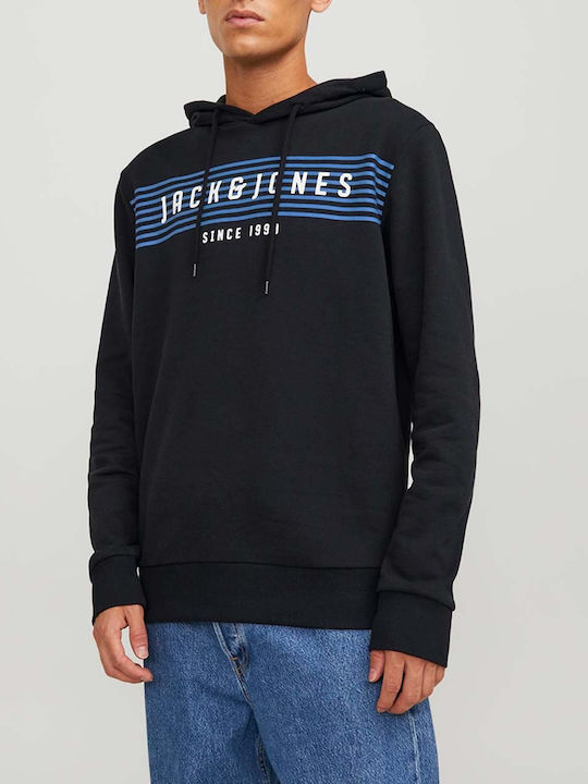 Jack & Jones Men's Sweatshirt with Hood Black