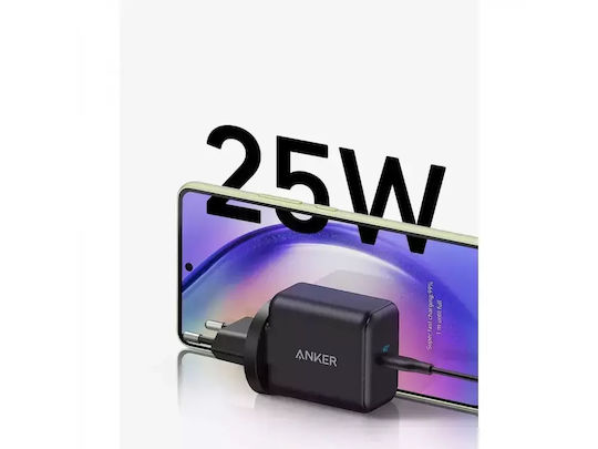 Anker Φορτιστής Χωρίς Καλώδιο με Θύρα USB-C 25W Power Delivery Μαύρος (312)