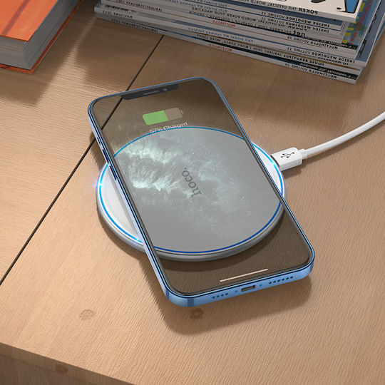 Hoco Wireless Charger (Qi Pad) 15W Whites (CW6 Pro Easy)