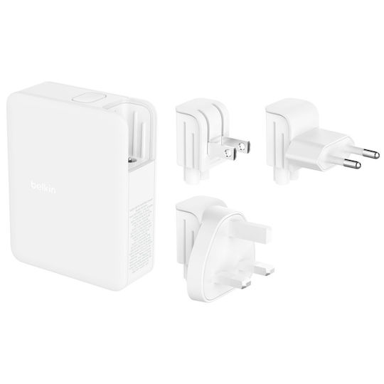 Belkin Wireless Charger GaN With USB-A Port And 3 USB-C Ports 140W Power Delivery White