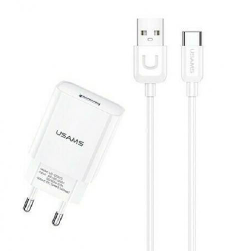 Usams с USB-A порт и кабел USB-C Бял (T21)
