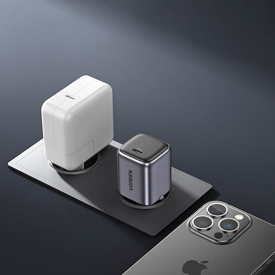 Ugreen Charger Without Cable GaN with USB-C Port 20W Power Delivery / Quick Charge 4.0 Gray (CD318)