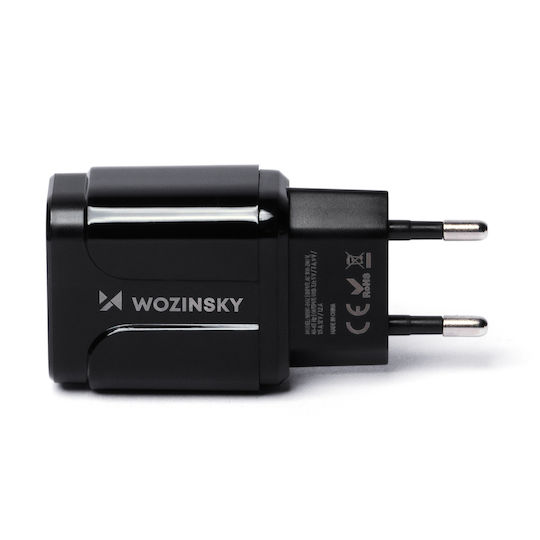 Wozinsky Charger Without Cable with USB-A Port Quick Charge 3.0 Blacks (WWC-B02)