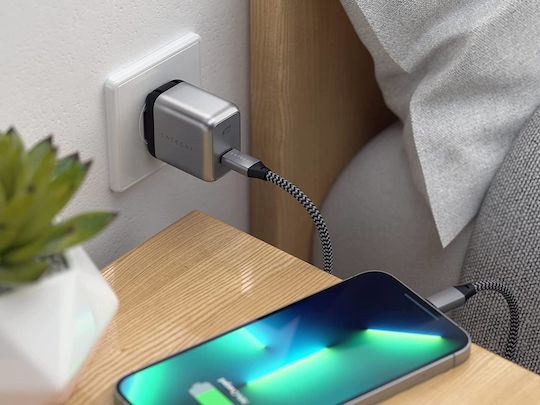 Satechi Φορτιστής Χωρίς Καλώδιο GaN με Θύρα USB-C 30W Power Delivery Γκρι (ST-UC30WCM)
