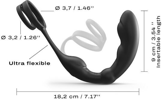 Dorcel Δαχτυλίδι Πέους με Πρωκτική Σφήνα Μαύρο
