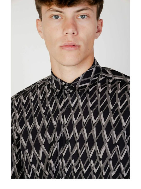 Long-sleeved Cotton Shirt Black
