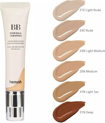 Heimish Moringa Ceramide Moisturizing Day BB 21C Light Nude Light Cream Suitable for All Skin Types 30SPF 30ml 1031.21C