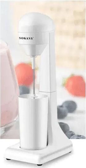 Sokany Spumieră de cafea Tabletop 100W cu 2 viteze Alb