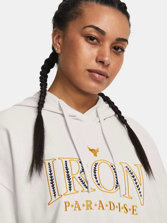 Project Rock Damen Sweatshirt Kapuzen Weiß