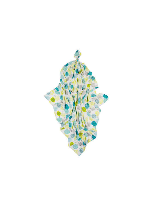 Bocioland Cotton Swaddle Wrap Multicolour 75x75cm.