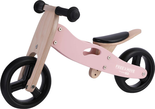 FreeOn Kids Wooden Balance Bike Pink