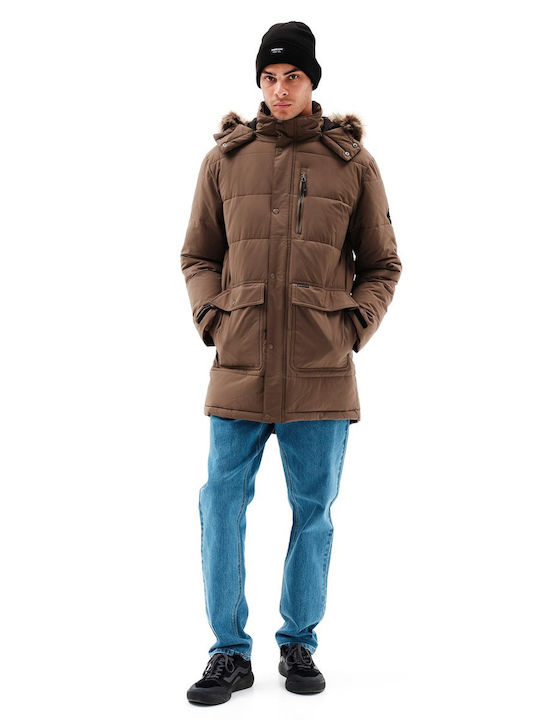 Winter Jacke Puffer Braun