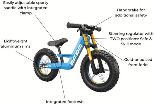 Berg Toys Kids Balance Bike Biky Cross Blue
