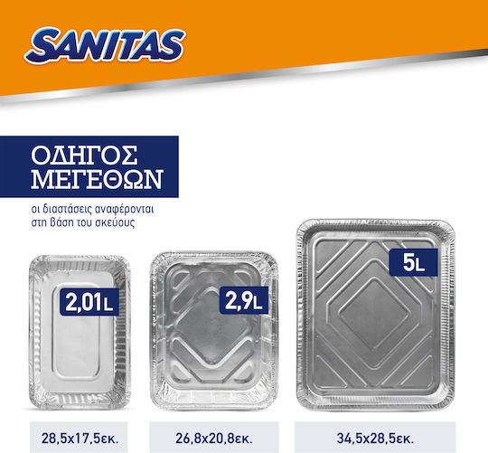 Sanitas Medium Rectangle Single-use Utensil 20.8x20.8cm 3pcs