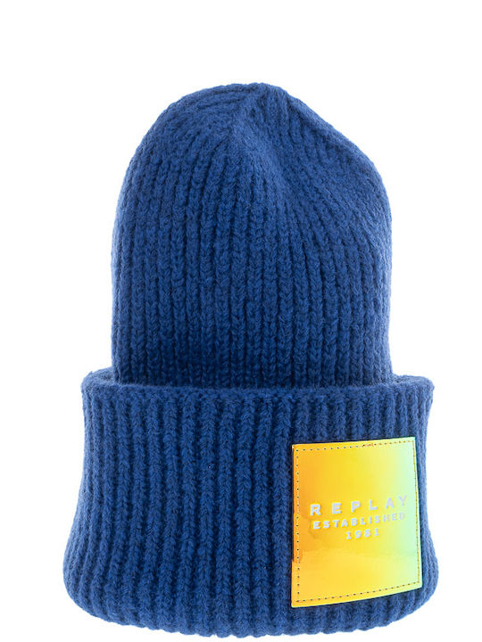 Beanie Γυναικείος Σκούφος Πλεκτός σε Μπλε χρώμα