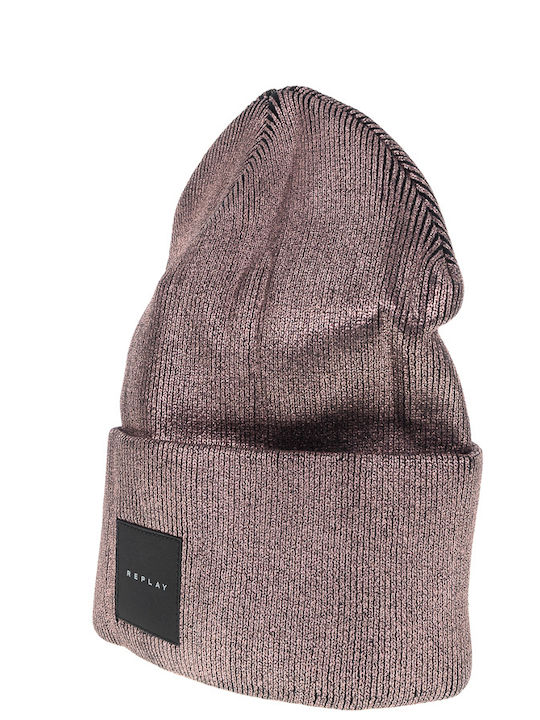 Beanie Γυναικείος Σκούφος Πλεκτός σε Ροζ χρώμα