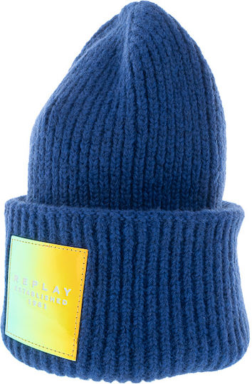 Beanie Γυναικείος Σκούφος Πλεκτός σε Μπλε χρώμα