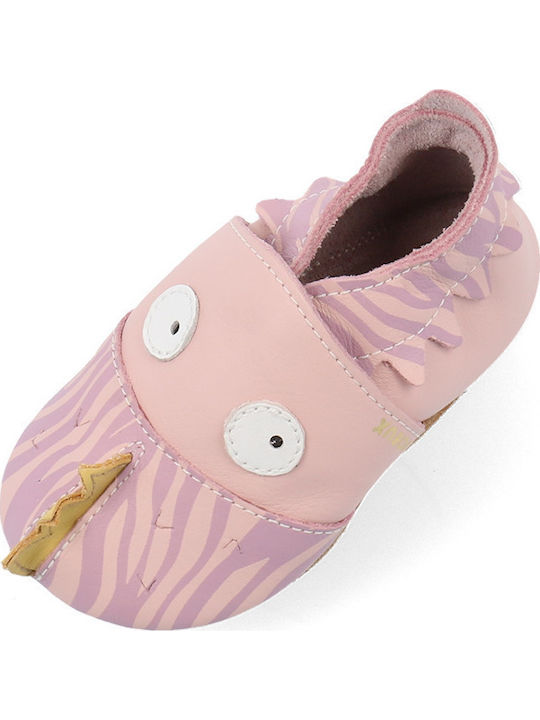 Bobux Papuci pentru bebeluși Roz Soft Sole