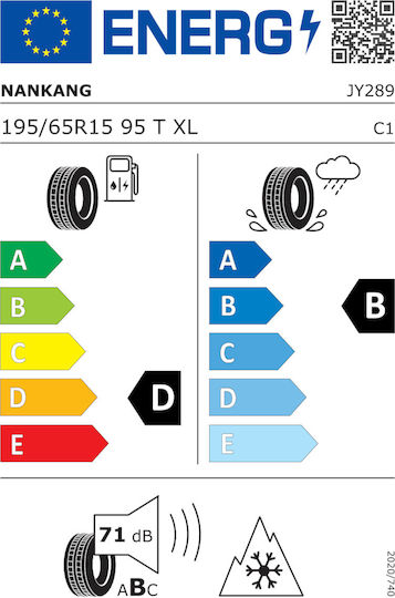 Nankang 4 195/65R15 95Numele specificației pentru un site de comerț electronic este: XL De iarnă Anvelopă pentru Mașină