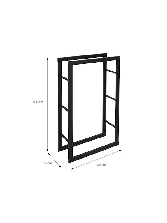 ML-Design Metallisch Regal Holzlagerung 60x25x100cm