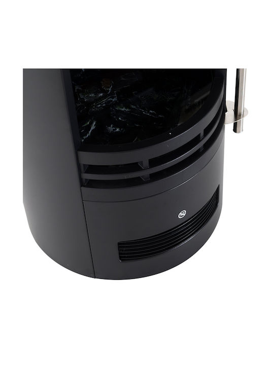HomCom De podea Șemineu electric 900W 41x64.5cm Negru