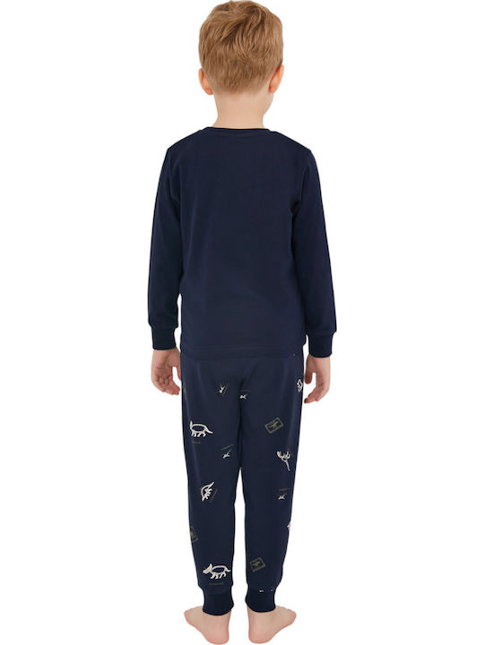 Roly Poly Kinder Schlafanzug Winterlich Marineblau