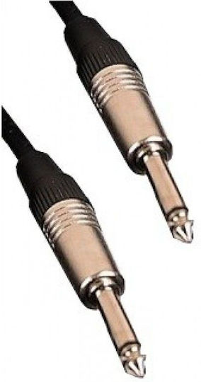 Cable4Me Кабел 6,3 мм мъжки - 6,3 мм мъжки 10м Сив