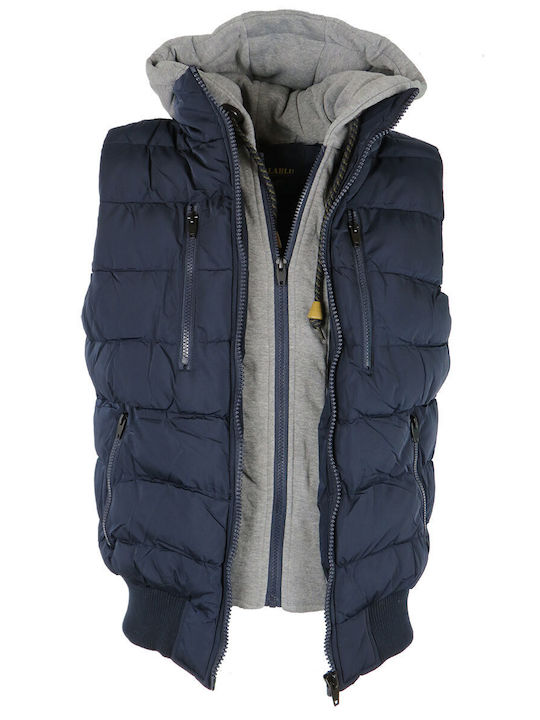 5Evenstar Ärmellos Herren Jacke Puffer Blau