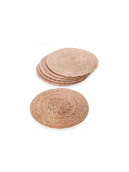 Round Bamboo Placemat Brown 35cm