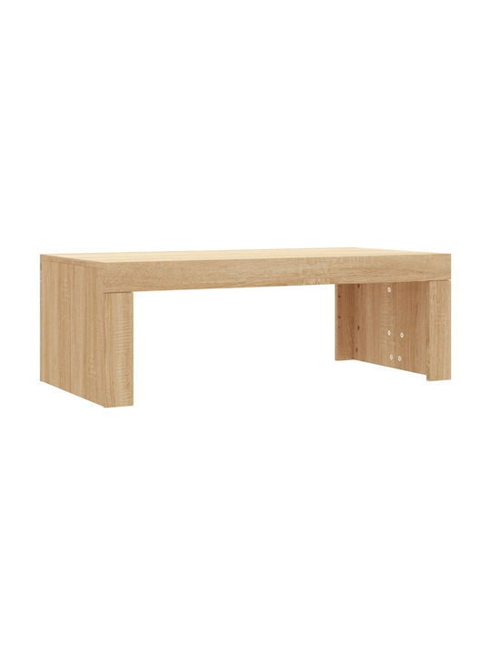 Rectangular Coffee Table Wooden Beige L102xW50xH36cm.