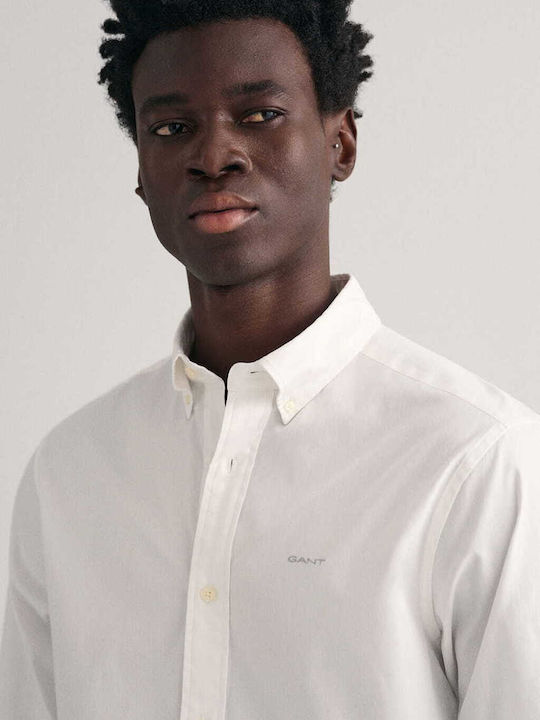 Long-sleeved Cotton Shirt White
