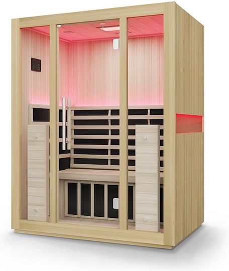 AMILA Full Spectrum S-08 Sauna Infrarot für 3 Personen Innenbereich B150xT103xH195cm