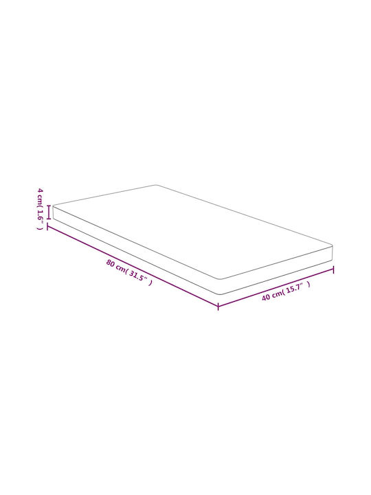 vidaXL Platou de Servire Lemn 80x40x4buc 1buc