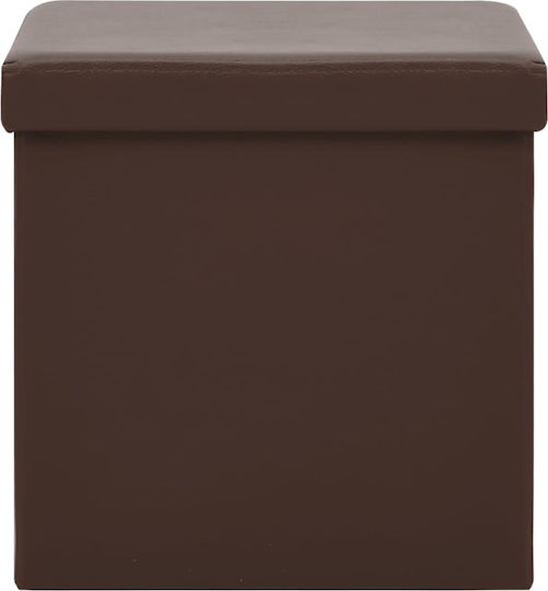 Scaune Camera de zi Cu spațiu de depozitare Plastic Maro 2buc 38x38x38buc
