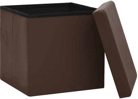 Scaune Camera de zi Cu spațiu de depozitare Plastic Maro 2buc 38x38x38buc
