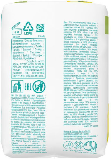 Pampers Harmonie Aqua Hypoallergene Baby-Feuchttücher mit 99% Wasser Duftfrei Alkoholfrei Parabene frei 3x48 Stück pro Packung