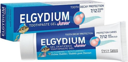 Elgydium Junior Children's Toothpaste for 7+ Years with Bubblegum Flavor 50ml