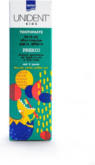 InterMed Unident Baby Toothpaste for 6m+ with Peach Flavor Fluoride-Free 50ml