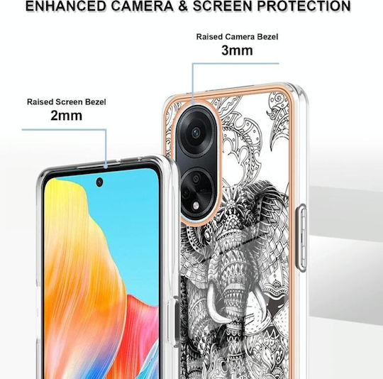 Electroplating Back Cover Σιλικόνης Γκρι (Oppo A98)