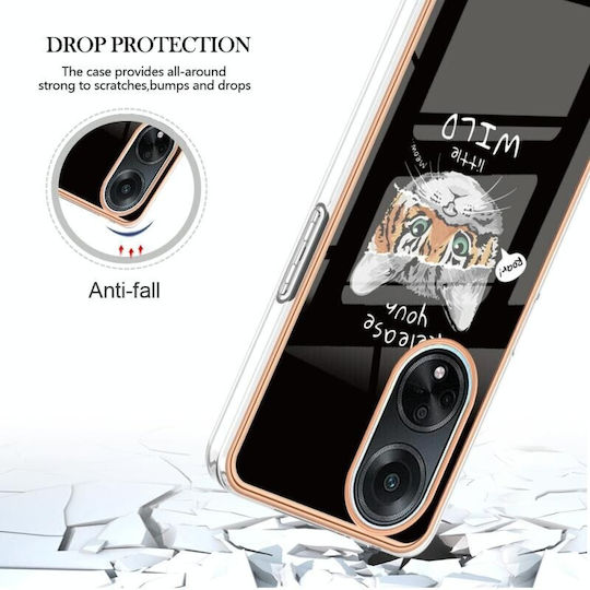 Electroplating Back Cover Silicone Beige (Oppo A98)