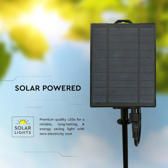 V-TAC Hanging Solar Light Garland 3W 50lm with Warm White Light 3000K IP44
