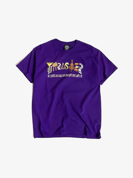 Thrasher Ανδρικό T-shirt Κοντομάνικο Μωβ